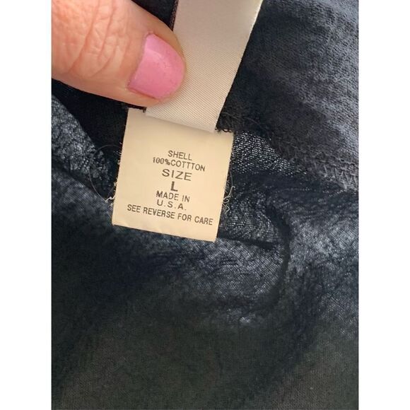 BADGLEY MISCHKA BLACK BEADED V NECK COTTON TUNIC SHIRT TOP BLOUSE vintage - Picture 8 of 8